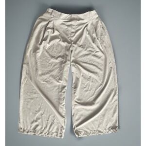 Halara Grey Waffle Pleated Grey Business Casual Pants‎ 2XL